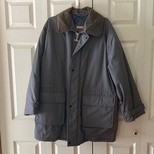 Vintage Mighty Mac mens 46R all weather coat rugged sailing overcoat gray